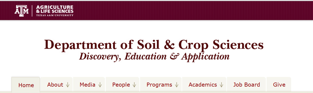 Department of Soil and Crop Sciences header